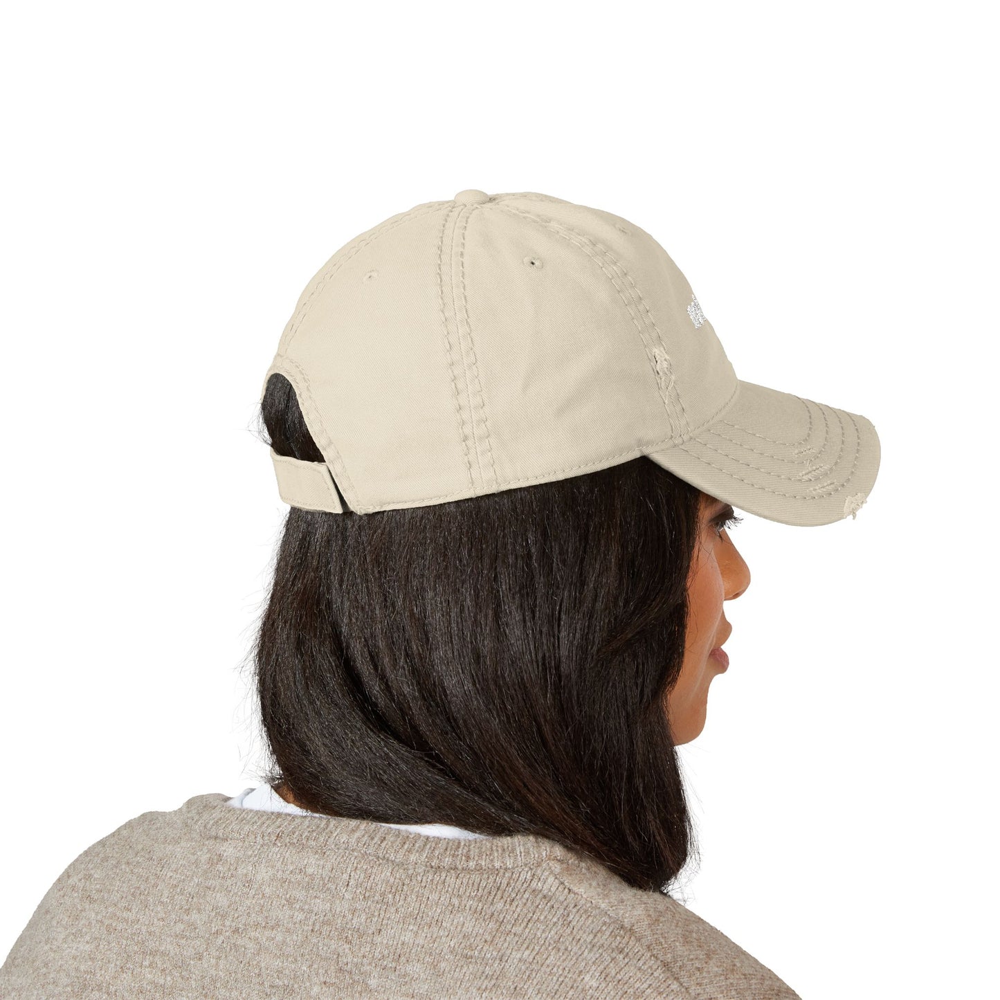 Distressed "Not Bad" Dad Hat (Embroidery)