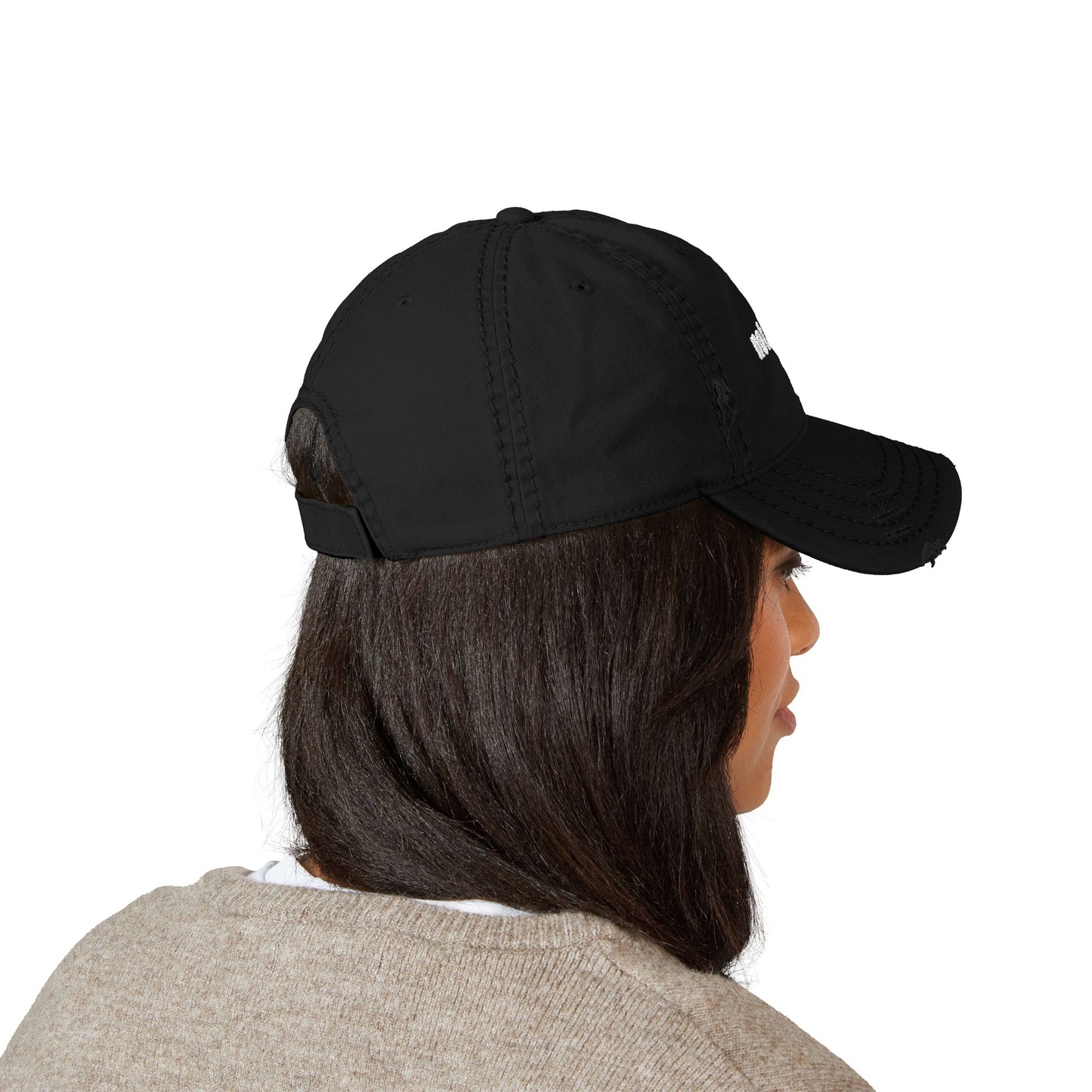 Distressed "Not Bad" Dad Hat (Embroidery)
