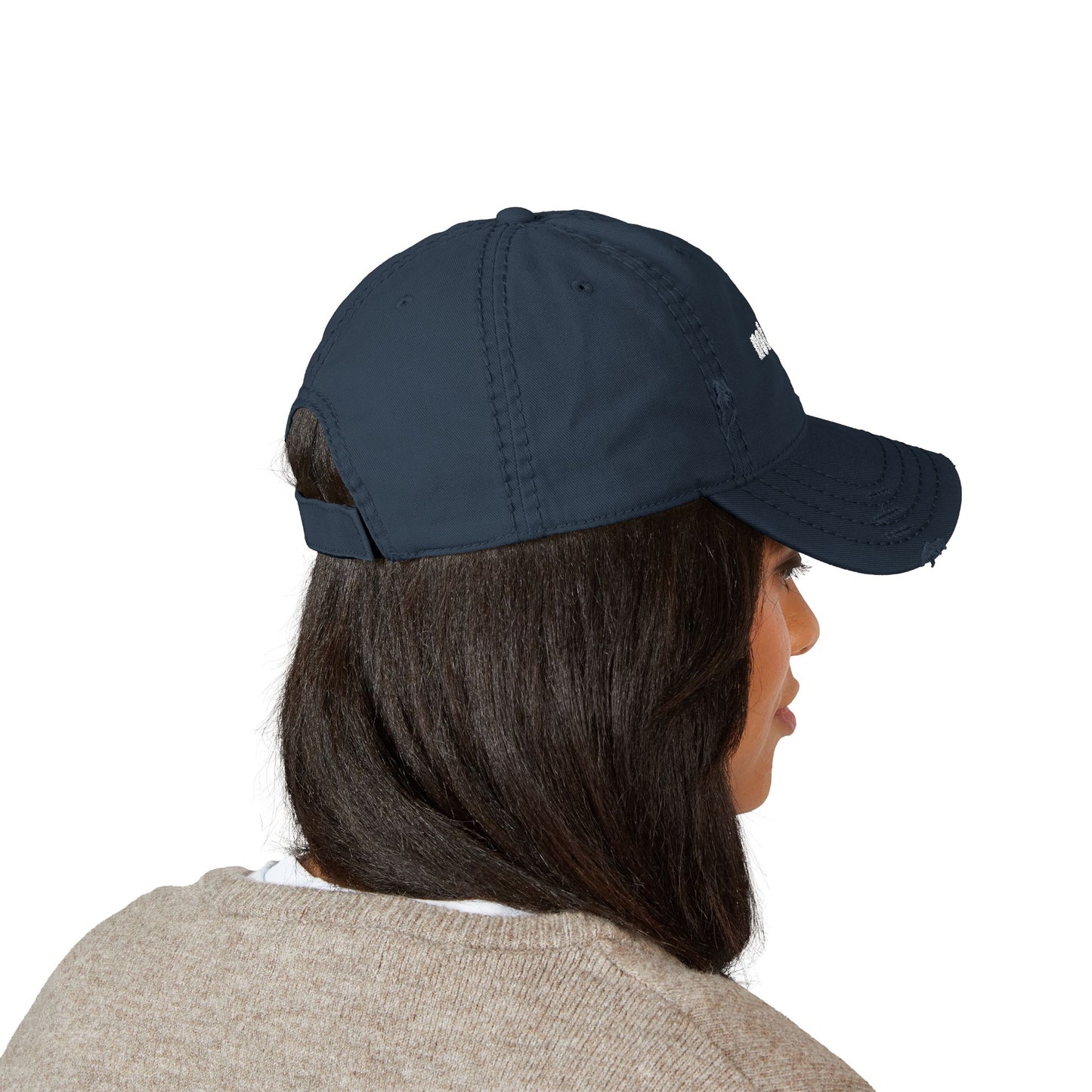 Distressed "Not Bad" Dad Hat (Embroidery)