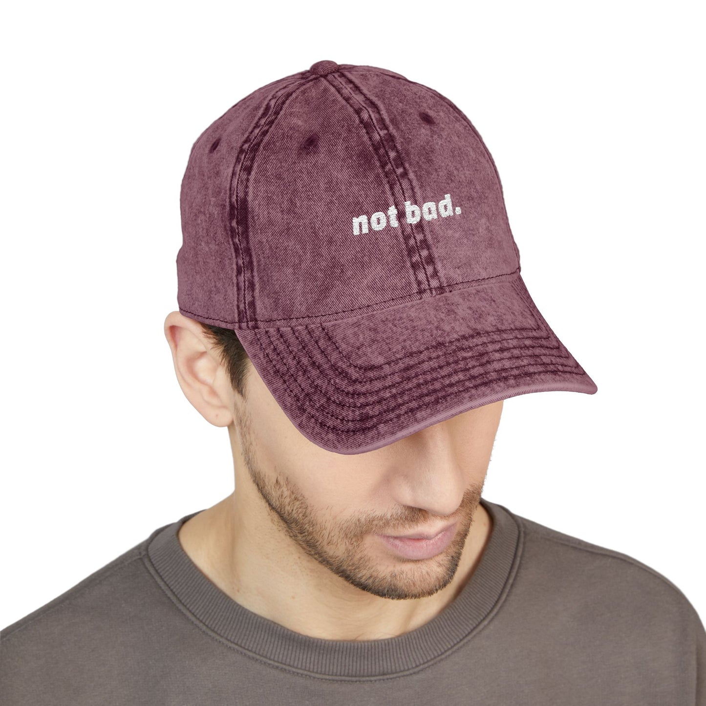 Vintage "Not Bad" Cap (Embroidery)