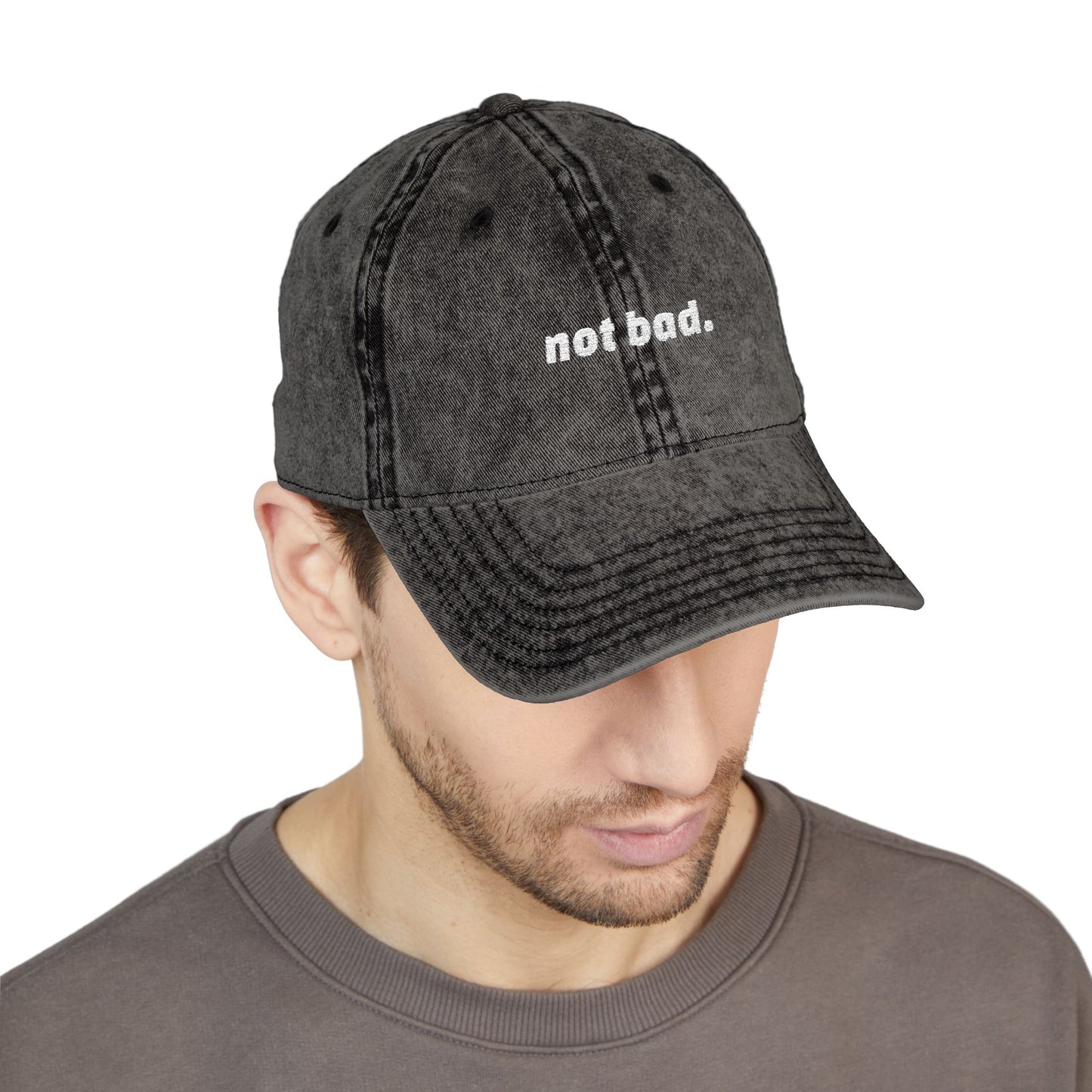 Vintage "Not Bad" Cap (Embroidery)
