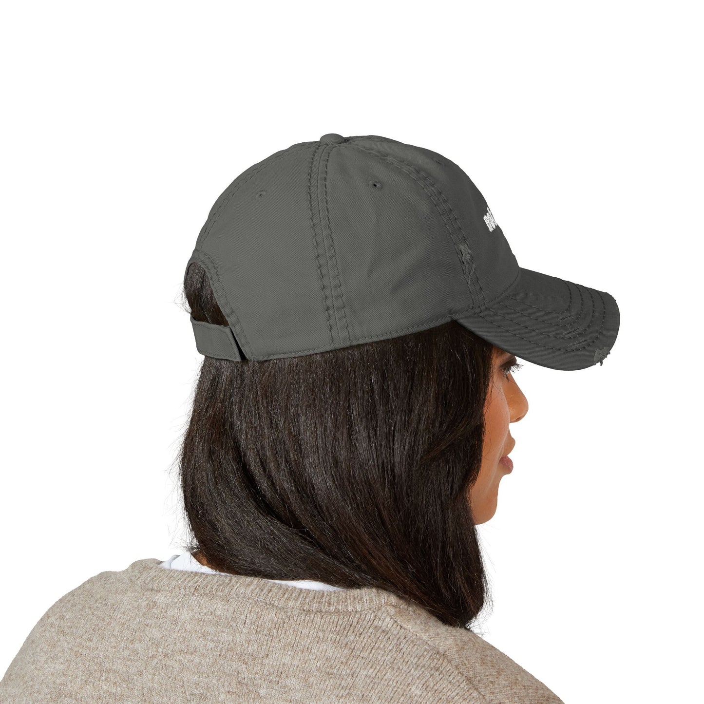 Distressed "Not Bad" Dad Hat (Embroidery)