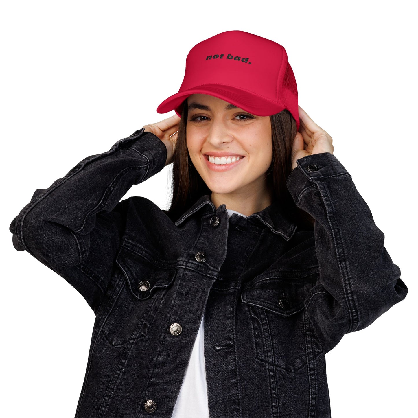 Vibrant "Not Bad" Trucker Hat (Embroidery)